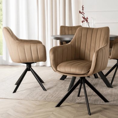 Обідній стілець Mebel Elit MUMBAI Welur Бежевий ME.MUMBAI/BZ/V/K фото - 5