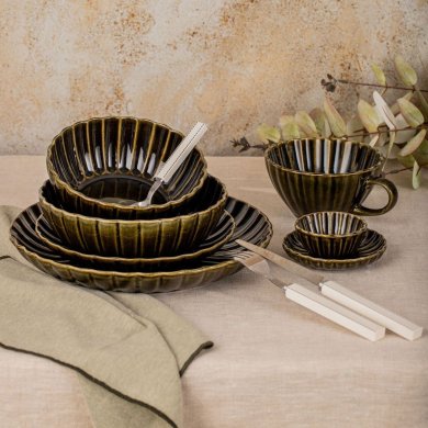 Блюдце Homla MELIDA 10 см Темно-зеленый 241358 фото - 4