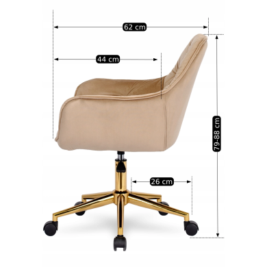 Офісне крісло Mebel Elit MILAN Бежевий ME.MILAN/BZ/ZL/V/FO фото - 12