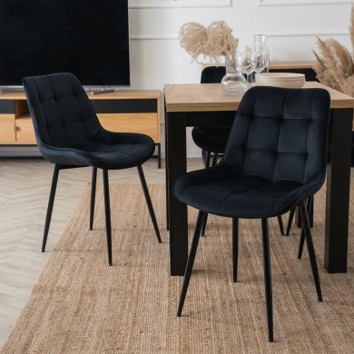Обеденный стул Mebel Elit CHRIS Welur Черный ME.CHRIS/CZ/CZ/V/K фото - 7