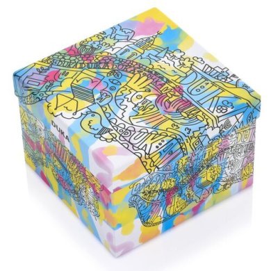 Чашка с блюдцем Duka Street Art Lindsa 320 мл | Разноцветный / Принт 2220479 фото - 3