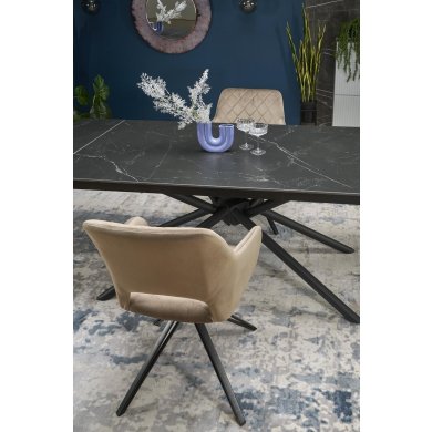 Обідній стілець поворотний Halmar K535 Бежевий V-CH-K/535-KR-BEŻOWY фото - 11