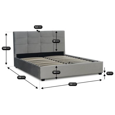 Кровать Mebel Elit TINGA Welur 120x200 см Темно-серый ME.TINGA/120/CP/V/LOZZPOJ фото - 10