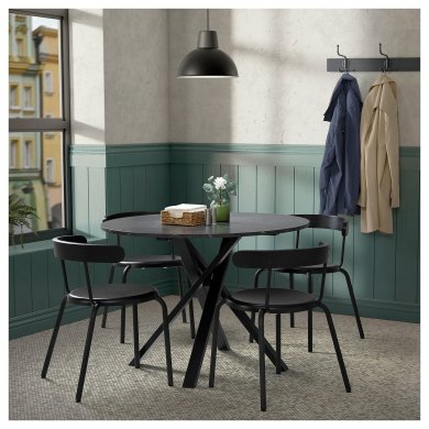 Обідній стіл MARIEDAMM Marmur Чорний - 8 IKEA Обідній стіл MARIEDAMM Marmur Чорний (ИКЕА МАРИЕДАММ) 70492645 фото - 8