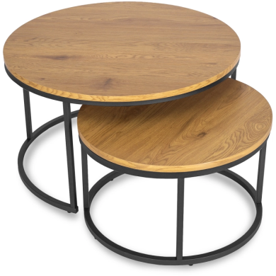 Комплект журнальних столів Mebel Elit DELIA MAX 2 шт Дуб - 6 Комплект журнальних столів Mebel Elit DELIA MAX 2 шт Дуб ME.MAXDELIA/DZ/CZ/L фото - 6