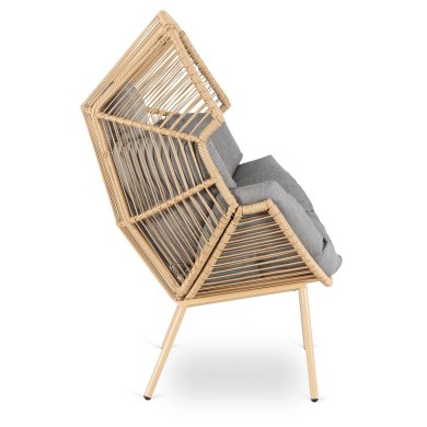 Садове крісло Mebel Elit CEZARE Сірий ME.CEZARE/P/NAT/T/FW фото - 4