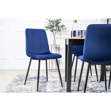 Обеденный комплект мебели Mebel Elit HARRY IBIS | Дуб артизан / Черный / Синий - 4 Обеденный комплект мебели Mebel Elit HARRY IBIS | Дуб артизан / Черный / Синий HARRY/DR/CZ/S/IBIS/GR/V/Z4/K фото - 4