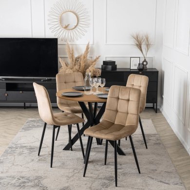 Обеденный стол Mebel Elit LAUREN 90 см Дуб золотой ME.LAUREN/D/CZ/S90 фото - 5