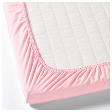 IKEA Комплект простыней на резинке LEN 60x120 см 2 шт Белый (ИКЕА ЛЕН) 60320188 фото - 5