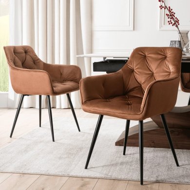 Обеденный стул Mebel Elit MODESTO Welur Рыжий ME.MODESTO/RD/CZ/V/K фото - 5