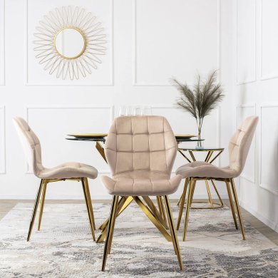 Обідній стілець Mebel Elit LUCKY Welur Кремовий ME.LUCKY/KR/ZL/V/K фото - 6