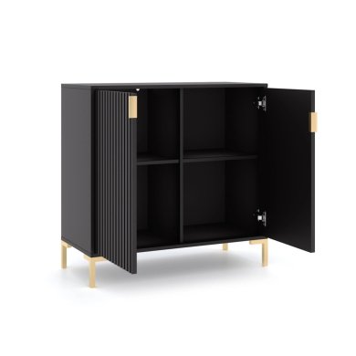 Комод Mebel Elit TORELLO 2 Чорний - 2 Комод Mebel Elit TORELLO 2 Чорний W.FLINN/FL06/CZ/CZMAT/ZL/KOM2D фото - 2