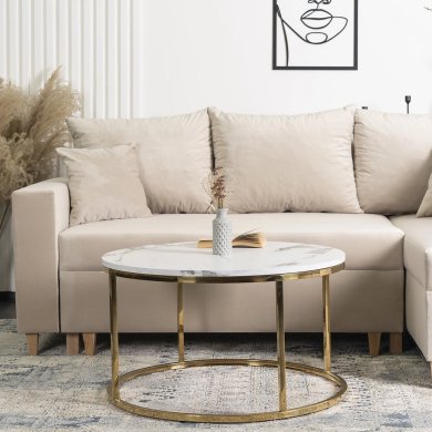 Журнальный стол Mebel Elit CLIFF MAX Marmur Белый ME.MAXCLIFF/M/ZL/L фото - 6
