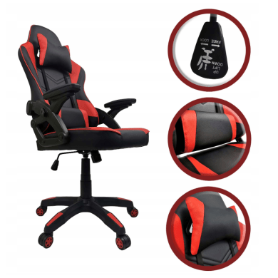 Геймерське крісло Kontrast KG105 Червоний - 12 Геймерське крісло Kontrast KG105 Червоний 5.90.20249 фото - 12