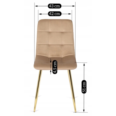 Обеденный стул Mebel Elit YORK Бежевый ME.YORK/BZ/ZL/V/K фото - 2