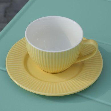 Чашка з блюдцем Homla SIENA 240 мл Жовтий 235713 фото - 6