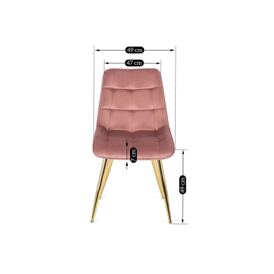 Обідній стілець Mebel Elit CARO Welur Рожевий - 3 Обідній стілець Mebel Elit CARO Welur Рожевий ME.CARO/R/ZL/V/K фото - 3