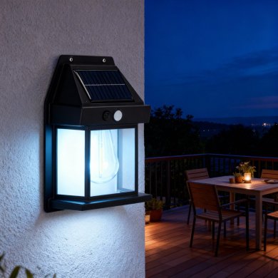 Світильник на сонячній батареї з датчиком руху Garden Line SOL5639 Чорний SOL5639 фото - 7