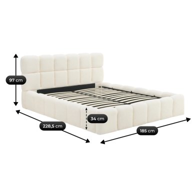 Кровать Mebel Elit MURACJA Boucle 160x200 см Кремовый ME.MURCJA/160/KR/TB/LOZZPOJ фото - 4