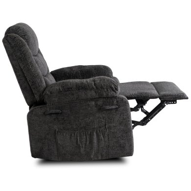 Кресло мягкое раскладное с реклайнером Mebel Elit ARTURO Welur Черный ME.ARTURO/CZ/V/FW фото - 4