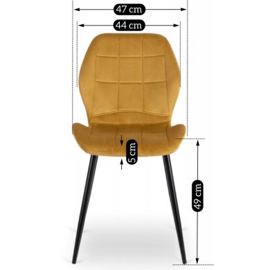 Обеденный стул Mebel Elit IRYS Welur Горчичный - 9 Обеденный стул Mebel Elit IRYS Welur Горчичный ME.IRYS/CU/V/K фото - 9