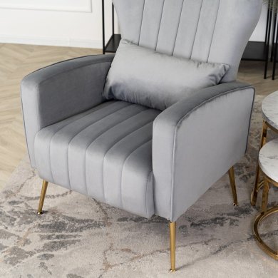 Кресло мягкое Mebel Elit DIANA Welur Серый - 12 Кресло мягкое Mebel Elit DIANA Welur Серый ME.DIANA/P/ZL/V/FW фото - 12