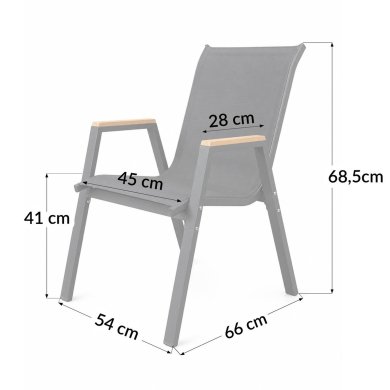 Комплект садових меблів Kontrast MALAGA WOOD Чорний Meb000083 фото - 9