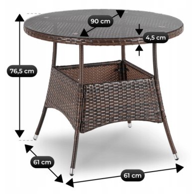 Комплект садовой мебели Mebel Elit AZUL Коричневый ME.AZUL/BR/RT/OGR/ZES фото - 11