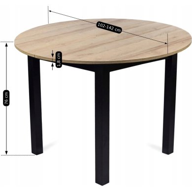 Обеденный комплект мебели Mebel Elit HARRY IBIS | Дуб артизан / Черный / Синий - 15 Обеденный комплект мебели Mebel Elit HARRY IBIS | Дуб артизан / Черный / Синий HARRY/DR/CZ/S/IBIS/GR/V/Z4/K фото - 15