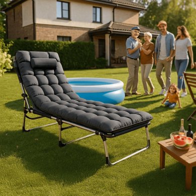 Складной шезлонг Mebel Elit VENUS Серый ME.VENUS/P/T/LOZ фото - 9