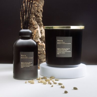 Ароматична свічка Homla AURA Sandalwood 870 г Чорний 237566 фото - 5