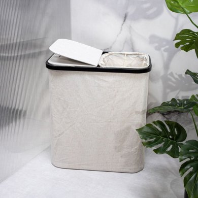 Кошик для білизни Homla DAVEY Білий 235908 фото - 6