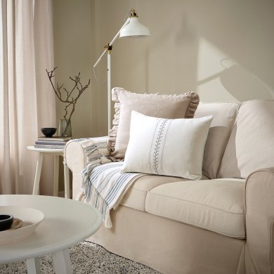 IKEA Декоративна наволочка AKERNEJLIKA 40x58 см Кремовий (ИКЕА Акернейлика) 60570177 фото - 2