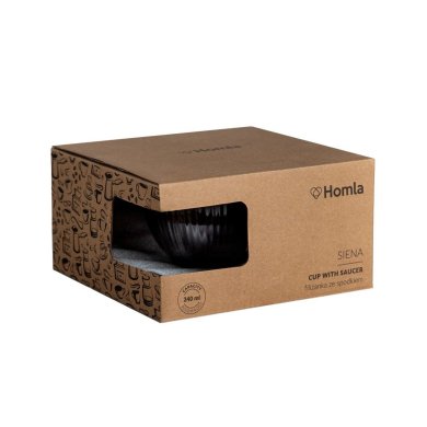 Чашка з блюдцем Homla SIENA 240 мл Чорний 235714 фото - 7