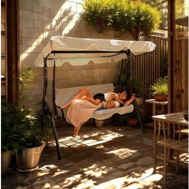 Садовые качели Garden Line 170x110x153 см Серый - 9 Садовые качели Garden Line 170x110x153 см Серый KRE5422 фото - 9