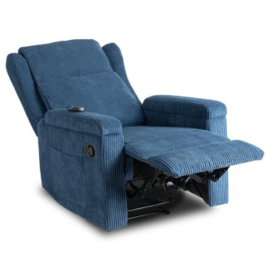 Кресло мягкое раскладное массажное с реклайнером Mebel Elit SEBASTIAN Velvet Синий ME.SEBASTIAN/GR/SZTR/FW фото - 2