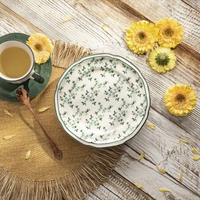 Десертна тарілка Homla GRETA 21 см Зелений - 5 Десертна тарілка Homla GRETA 21 см Зелений 234840 фото - 5