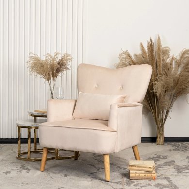 Кресло мягкое Mebel Elit BUNNY Welur Бежевый - 7 Кресло мягкое Mebel Elit BUNNY Welur Бежевый ME.BUNNY/BZ/DK/V/FW фото - 7