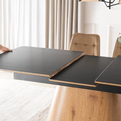 Раскладной обеденный стол Mebel Elit LIZBONA Черный ME.LIZBONA/CZ/D/CER/S160-200 фото - 8