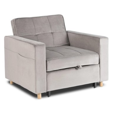 Кресло мягкое раскладное Mebel Elit SOLOR Welur Серый ME.SOLOR2/P/V/FW фото - 3