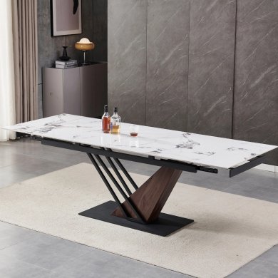 Розкладний обідній стіл Mebel Elit REX BIG Білий - 5 Розкладний обідній стіл Mebel Elit REX BIG Білий ME.REX/B/O/CER/S180-240 фото - 5