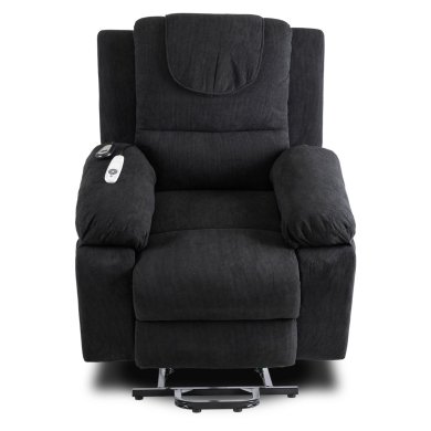 Кресло мягкое раскладное массажное с реклайнером Mebel Elit FENIX Velvet Черный ME.FENIX/CZ/SZTR/FW фото - 10