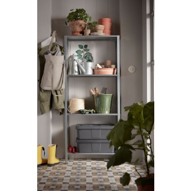 IKEA Стелаж HYLLIS Сріблястий (ИКЕА HYLLIS) 00278578 фото - 2