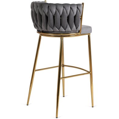 Барный стул Mebel Elit FLORES 2 Серый - 4 Барный стул Mebel Elit FLORES 2 Серый ME.FLORES2/P/ZL/V/H фото - 4