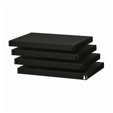 IKEA Комплект полок для стеллажа BROR 4 шт Черный (ИКЕА BROR) 90512280
