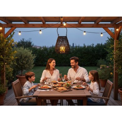 Подсвечник-фонарь Garden Line 20x25 см Черный ILS1258 фото - 3