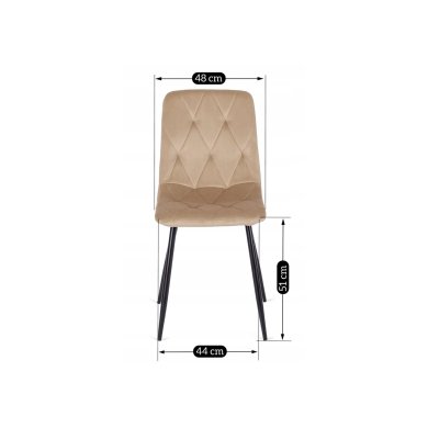 Обеденный стул Mebel Elit ROBIN Welur Бежевый ME.ROBIN/BZ/V/K фото - 10