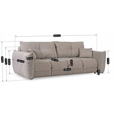 Раскладной диван Mebel Elit ALMA Серый MLK.BASE/WIND82/SOF фото - 12