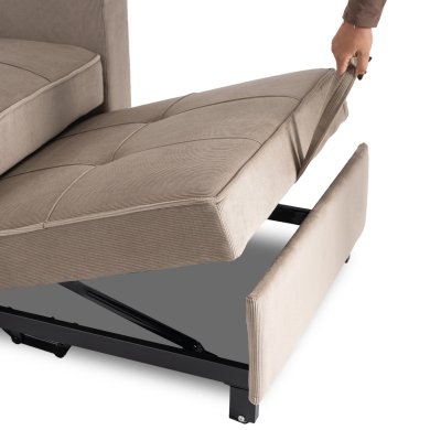 Кресло мягкое раскладное Mebel Elit SOLOR Velvet Бежевый ME.SOLOR/BZ/CZ/SZTR/FW фото - 12