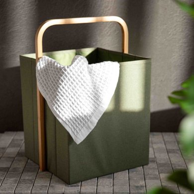 Корзина для белья Homla NELLIE Зеленый 227439 фото - 4